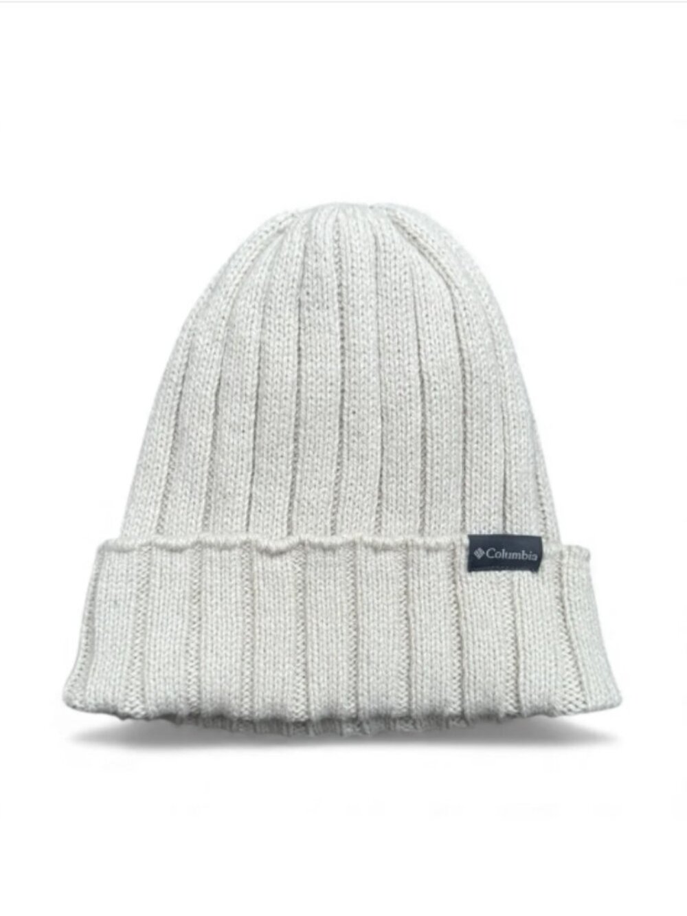 Columbia Fleece Lined Cuffed Beanie Watch Cap Cream Off White Unisex OS